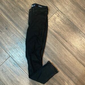 Black Hollister Ripped High Rise Jean Legging